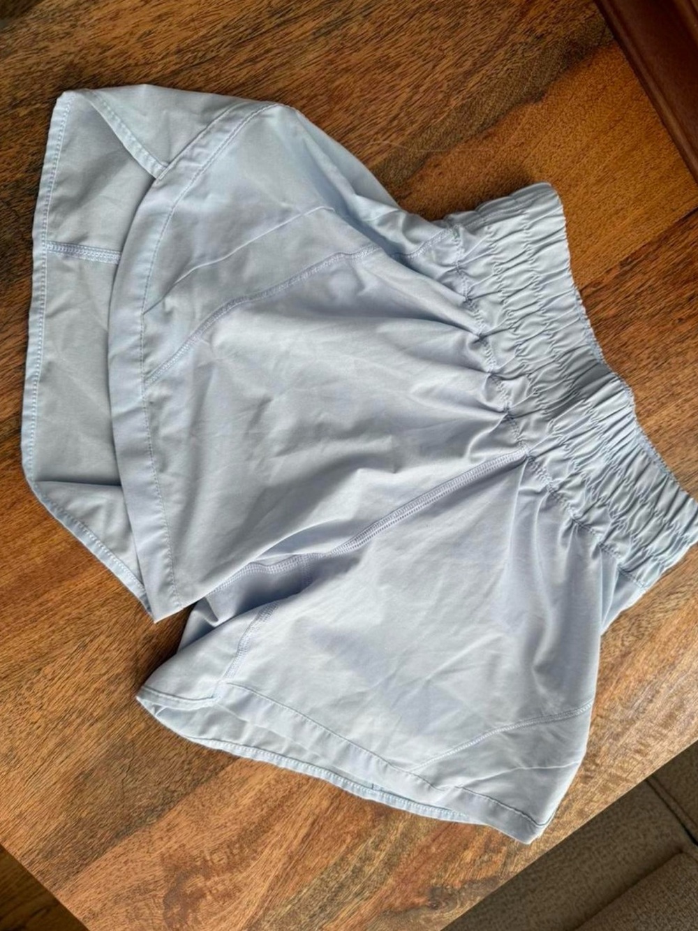 Lululemon Hotty Hot Light Blue Women's Elastic Waist Athletic Shorts